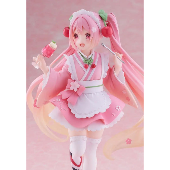 Figurina Hatsune Miku PVC Newley Written Sakura Miku Japanese Cafe Ver 18 cm