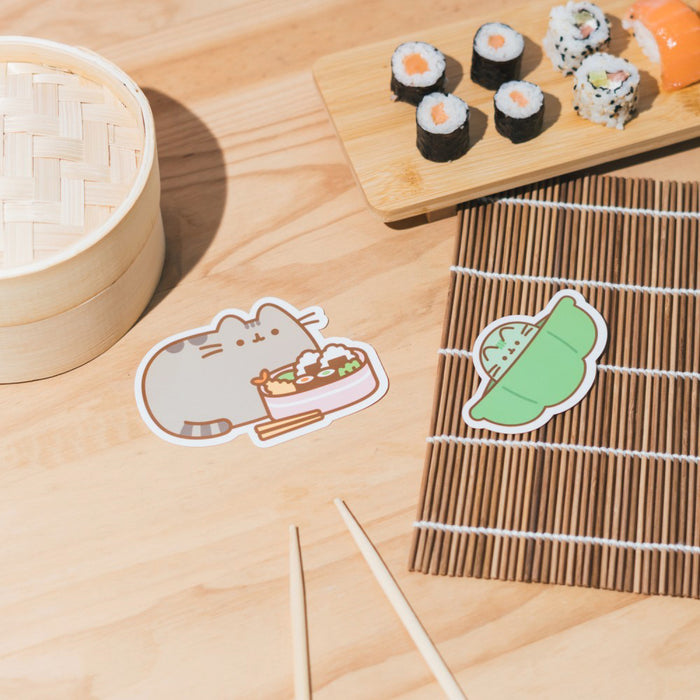 Set 2 Stickere Vinil Pusheen Sushi Roll - Ver 4