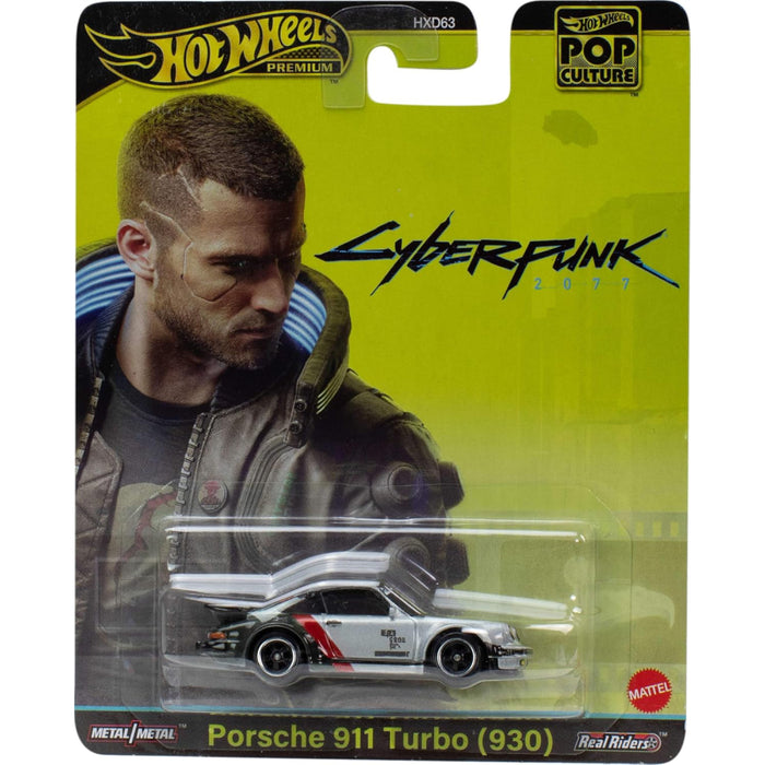 Masinuta Metalica Hot Wheels Premium Diecast Vehicles 1/64 Pop Culture 979F - Porsche 911 Turbo (930) (Cyberpunk 2077)
