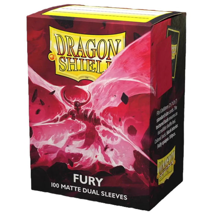 Sleeve-uri Dragon Shield Dual Matte - Fury - Alaric, Crimson King (100 Bucati)