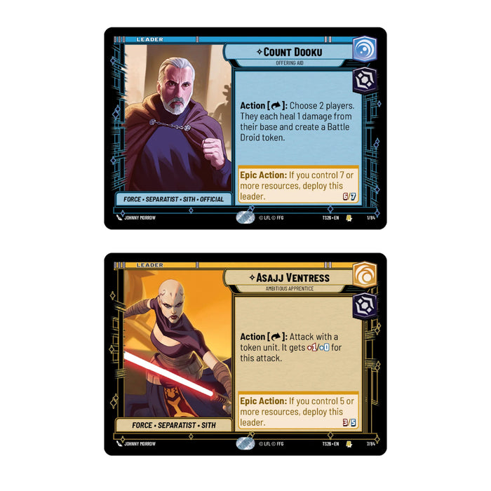 Star Wars Unlimited 2026 Twin Suns Deck - Master and Apprentice