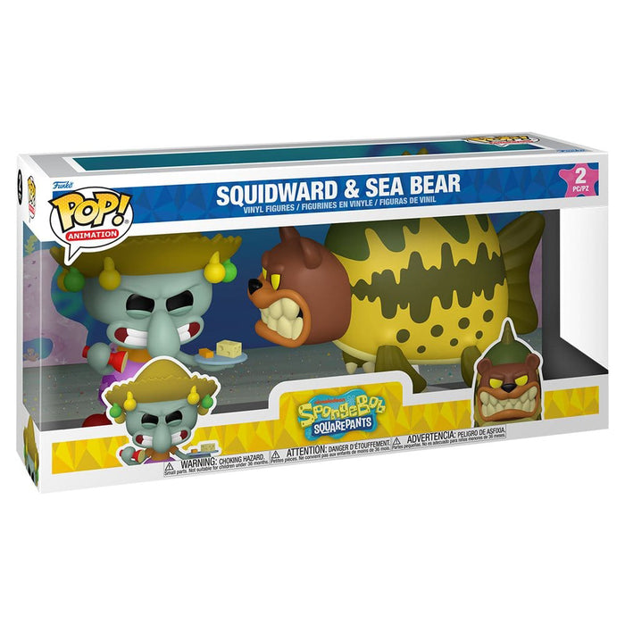 Set 2 Figurine Funko POP! Animation SpongeBob SquarePants - Squidward & Sea Bear