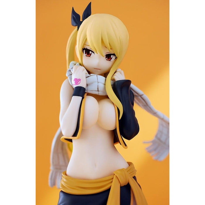 Figurina Fairy Tail Pop Up Parade PVC Lucy Heartfilia Natsu Costume Ver L Size 22 cm