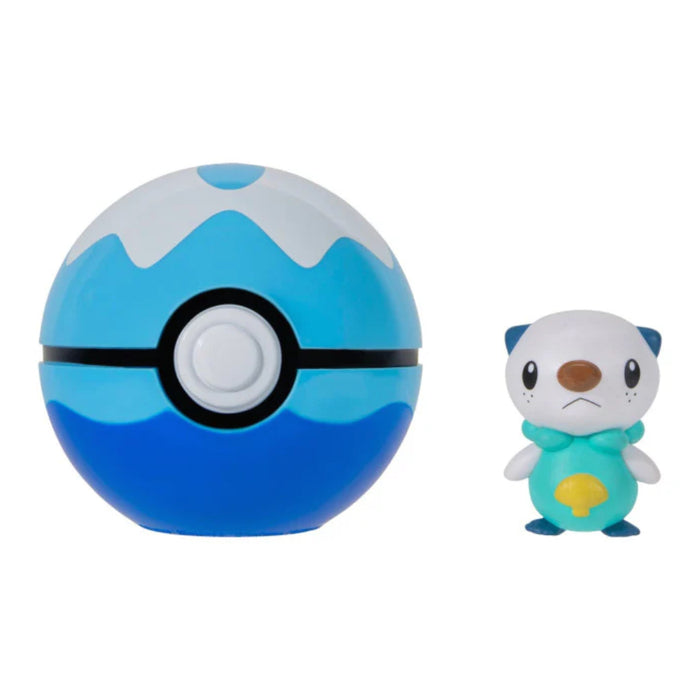 Set 2 Figurine Deluxe Pokemon - Clip n Go, Oshawott + Dive Ball