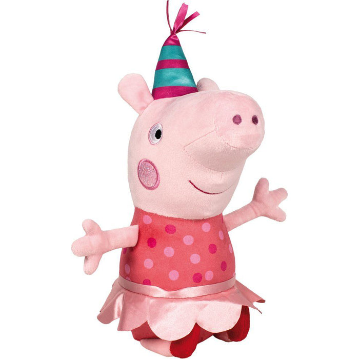 Figurina de Plus Peppa Pigs - Peppa Wutz, Petrecerea, 37 cm