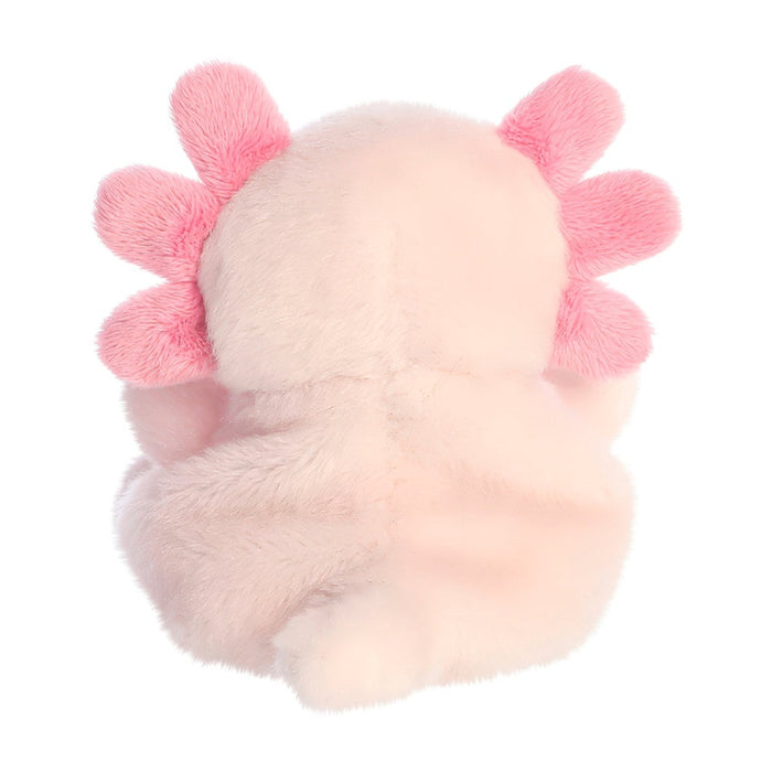 Jucarie de plus de tinut in palma Aurora Palm Pals - Axolotl roz, 13 cm