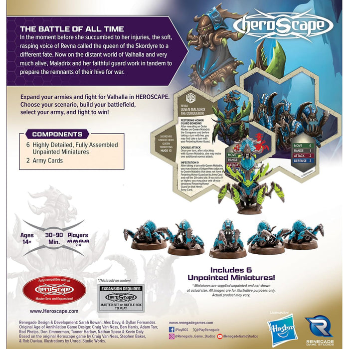 Heroscape - Rising Tide - Queen Maladrix and Festering Honor Guard Army Expansion