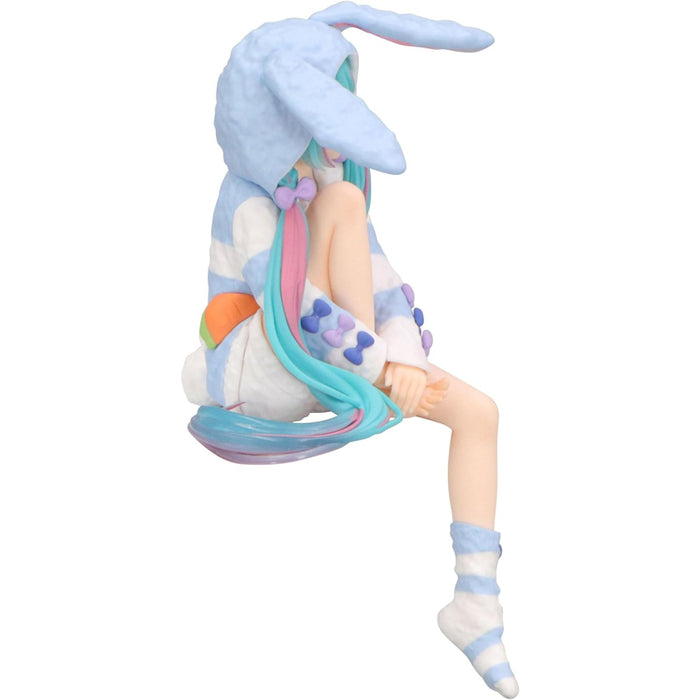 Figurina Hatsune Miku Noodle Stopper PVC - Hatsune Miku Rabbit Ear Hood Pajama Blue Color Ver 14 cm