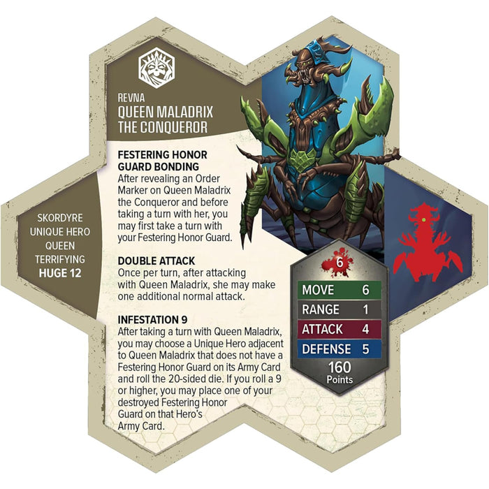 Heroscape - Rising Tide - Queen Maladrix and Festering Honor Guard Army Expansion