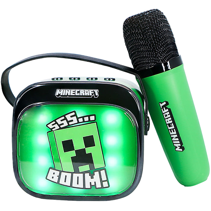 Boxa portabila OTL Technologies - Minecraft PopSing Karaoke Speaker & Microphone, verde