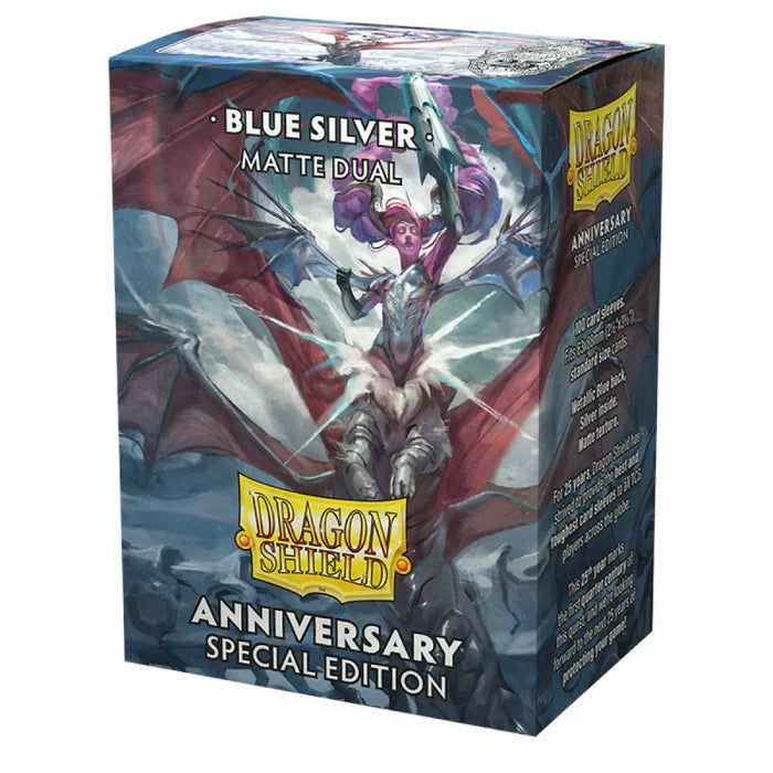 Sleeve-uri Dragon Shield Standard Matte Dual - Special Edition - Blue Silver (100 Bucati)