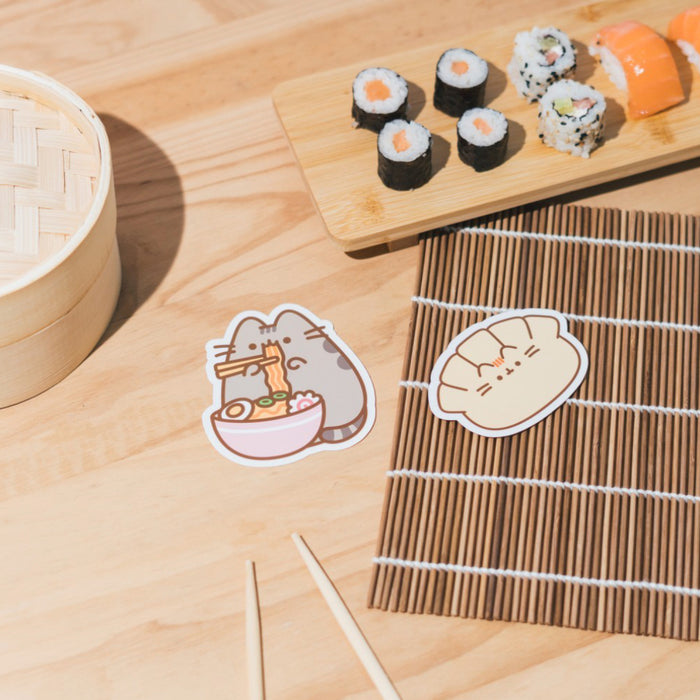 Set 2 Stickere Vinil Pusheen Sushi Roll - Ver 6