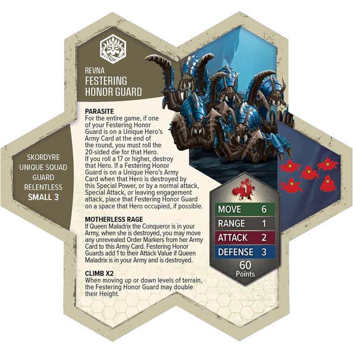 Heroscape - Rising Tide - Queen Maladrix and Festering Honor Guard Army Expansion