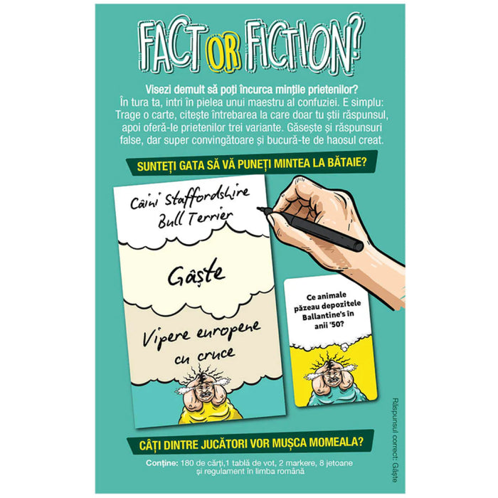 Fact or Fiction, joc de petrecere, limba romana