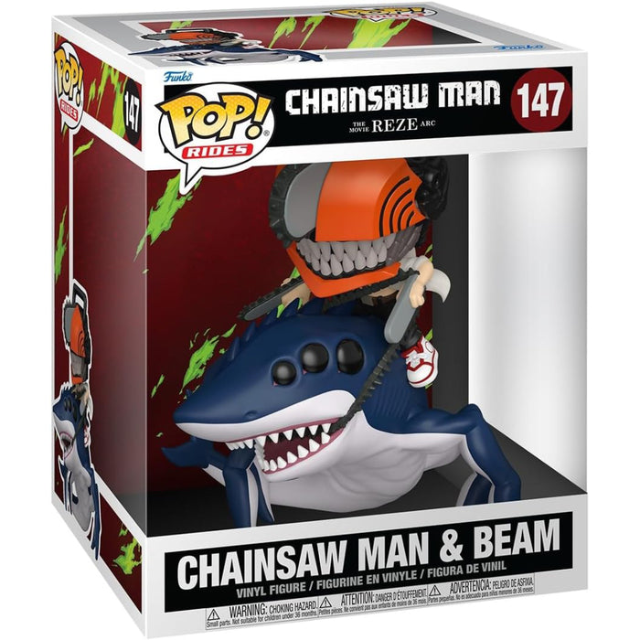 Figurina Funko POP! Rides Deluxe Chainsaw Man - The Movie Reze Arc - Chainsaw Man & Beam
