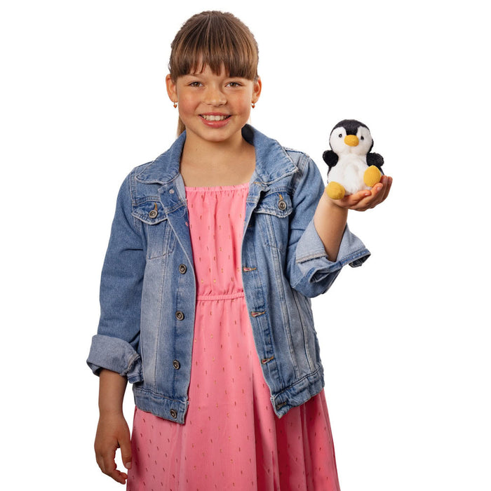 Jucarie de plus de tinut in palma Aurora Palm Pals - Pinguin, 13 cm