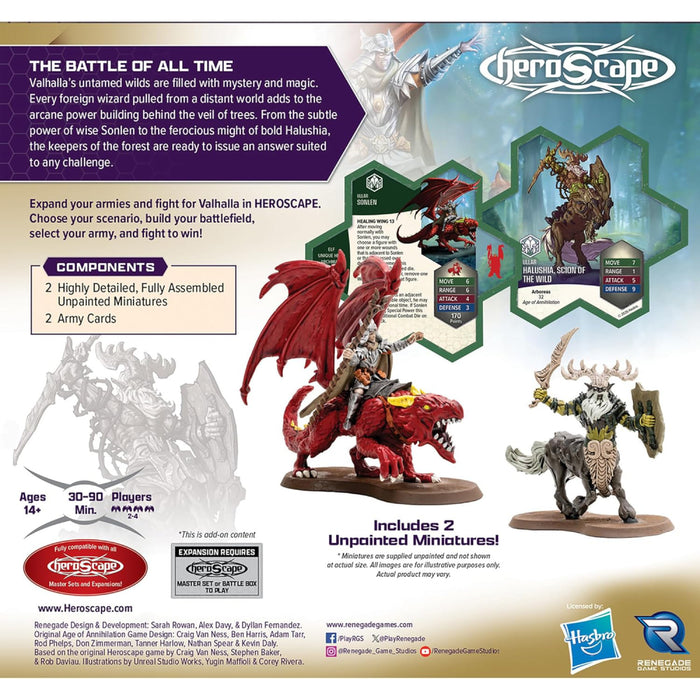 Heroscape - Rising Tide - Sonlen & Halushia, Scion of the Wild Army Expansion