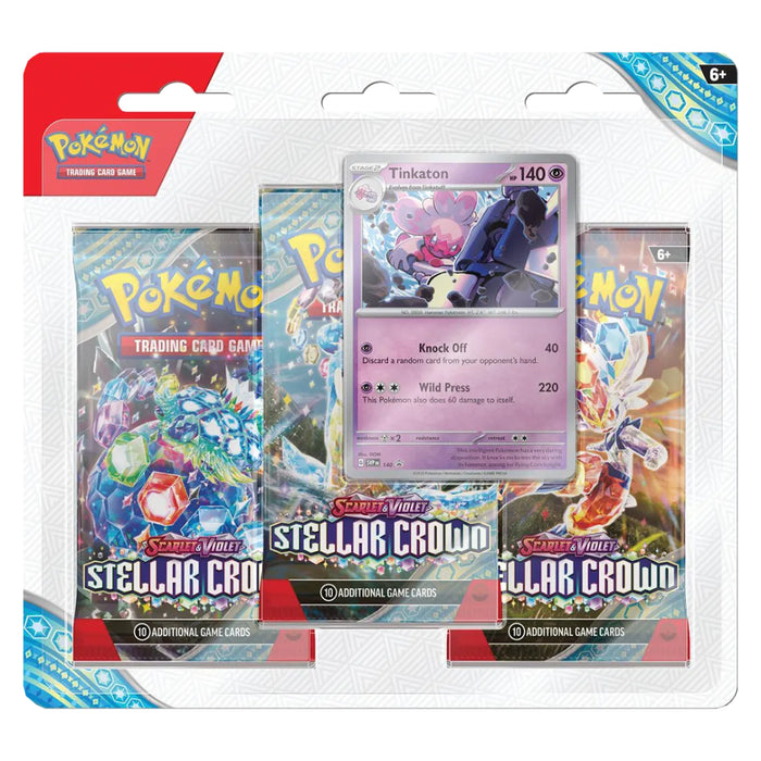 PKM - Scarlet & Violet 7 Stellar Crown 3-Pack Blister Tinkaton