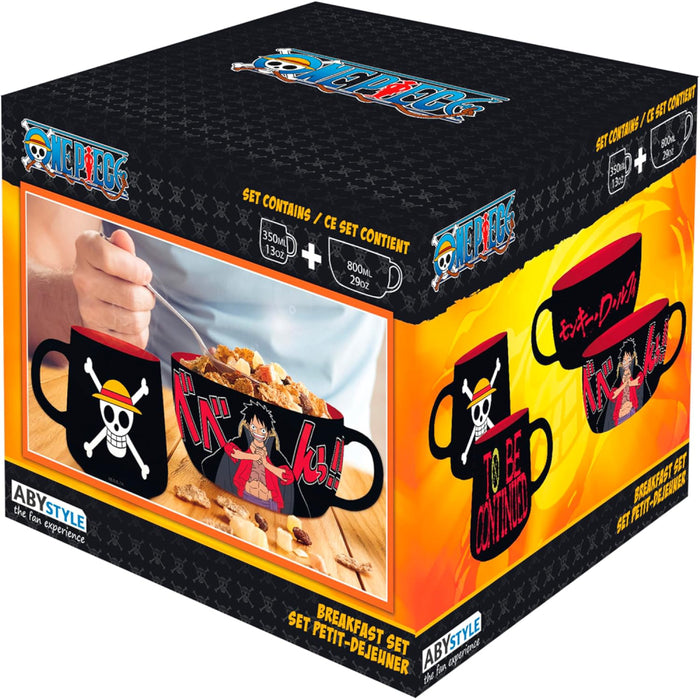 Set Mic Dejun One Piece Cana + Bol - Luffy