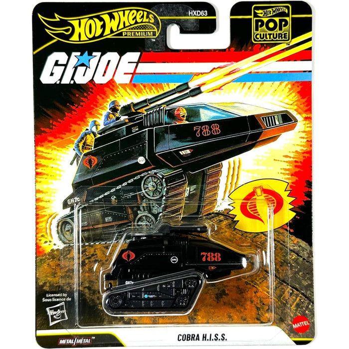 Masinuta Hot Wheels Premium Die-Cast Vehicles 1/64 Pop Culture - Cobra H.I.S.S. (G.I. Joe)