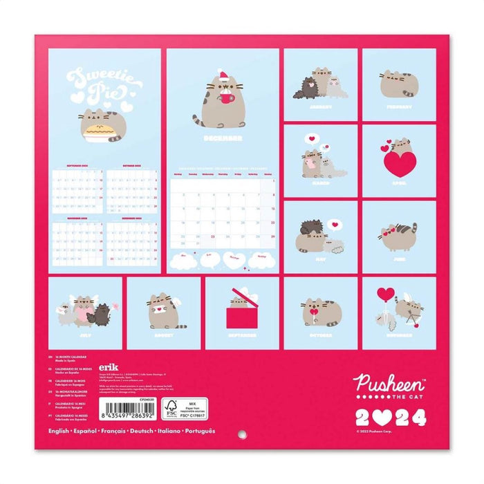 Calendar 2024 30x30 Pusheen Purrfect Love Collection