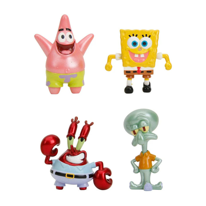 Set 4 Figurine Metalice Sponge Bob 6,5 cm