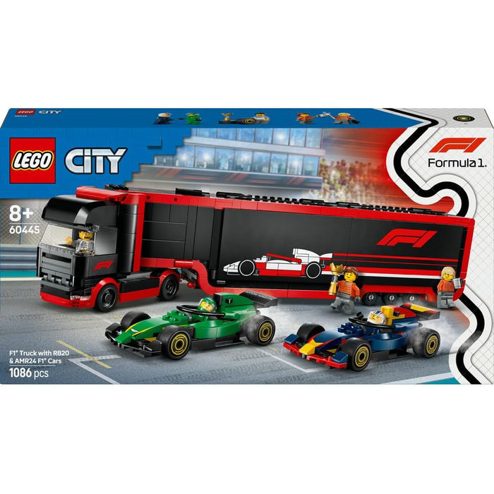 Lego City - Camion F1 cu masinile F1 RB20 si AMR24 60445