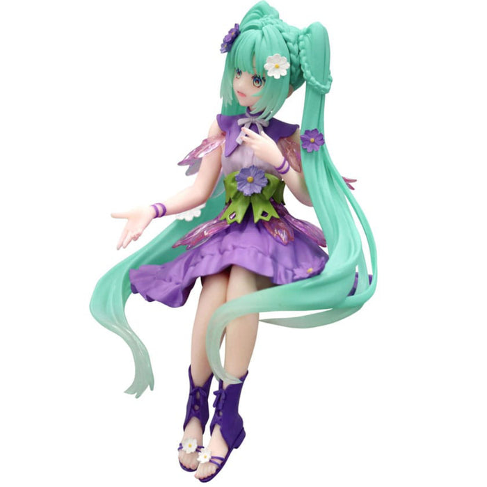 Figurina Hatsune Miku Noodle Stopper PVC - Flower Fairy Cosmos Purple Color Ver. 14 cm