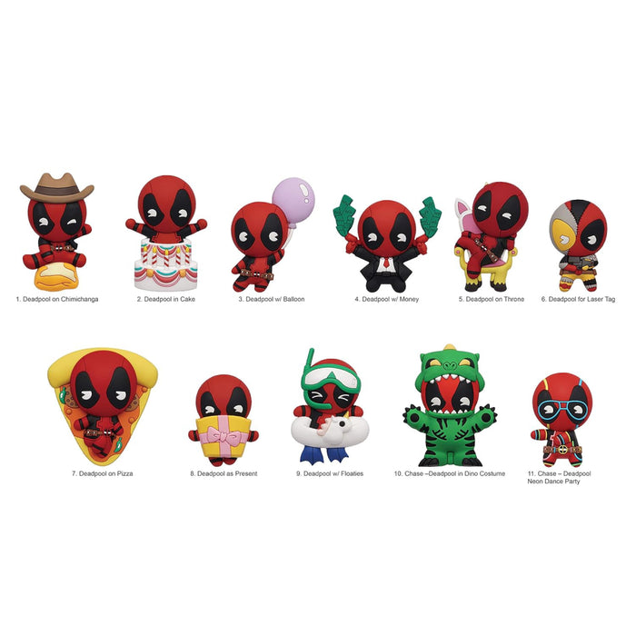 Mini Figurina cu Clips Deadpool 3D PVC Series 5