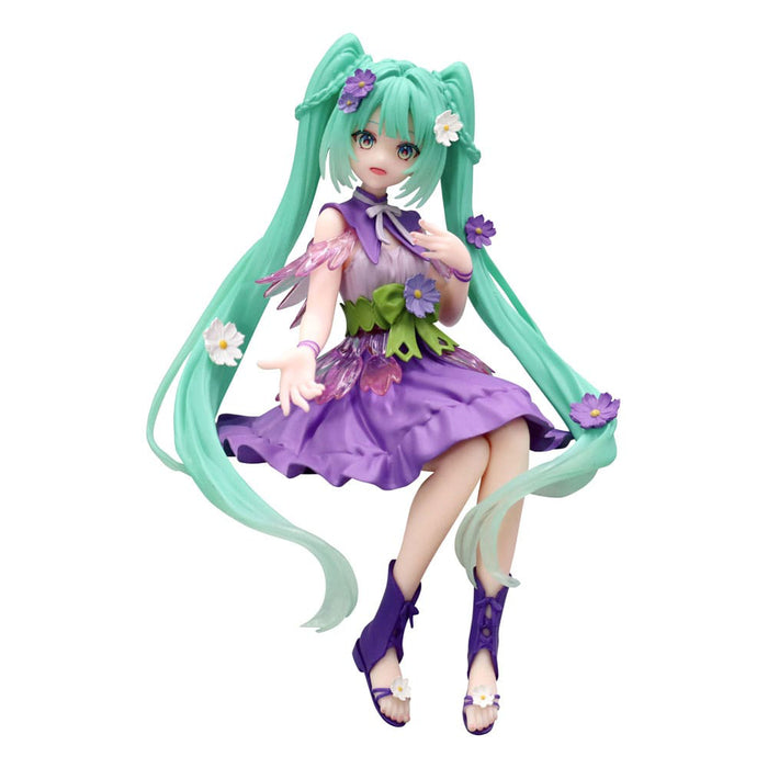 Figurina Hatsune Miku Noodle Stopper PVC - Flower Fairy Cosmos Purple Color Ver. 14 cm