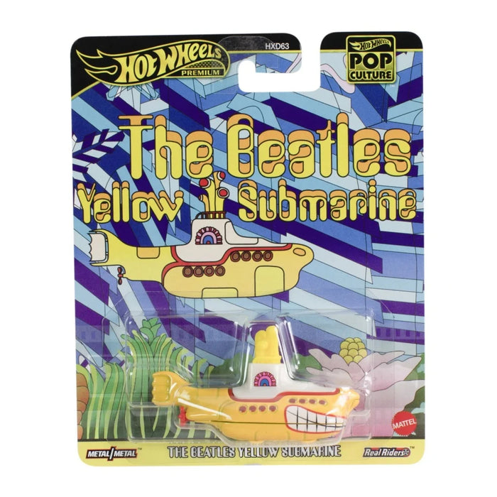 Masinuta Metalica Hot Wheels Pop Culture - The Beatles Yellow Submarine Scara 1:64