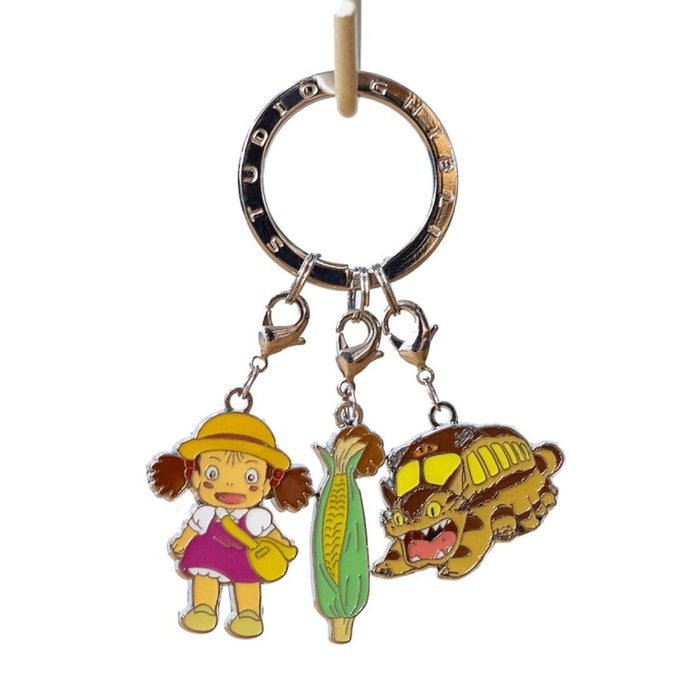 Breloc Metal My Neighbor Totoro - Mei & Catbus & Corn