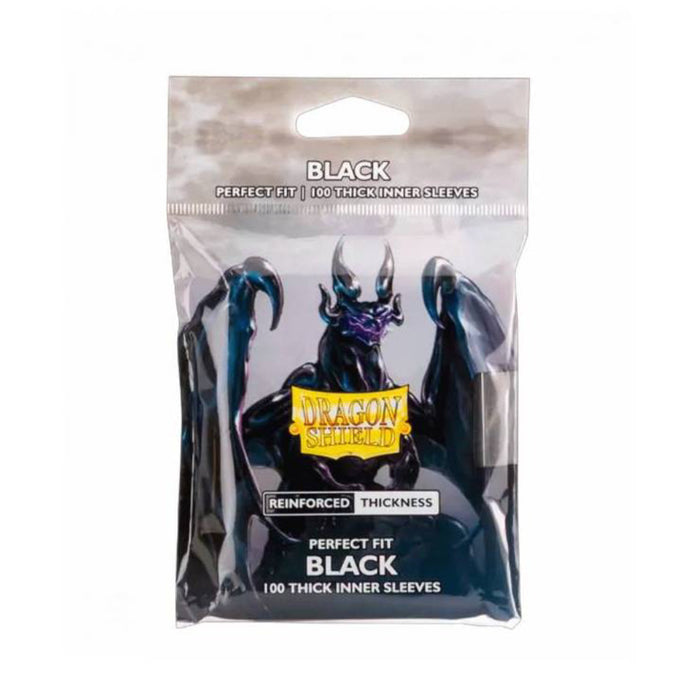 Sleeve-uri Dragon Shield Standard Size Perfect fit - Inner Sleeves - Thick Inner Black (100 bucati)