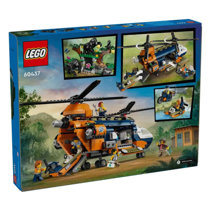 Lego City - Elicopterul unui explorator al junglei la tabara de baza 60437