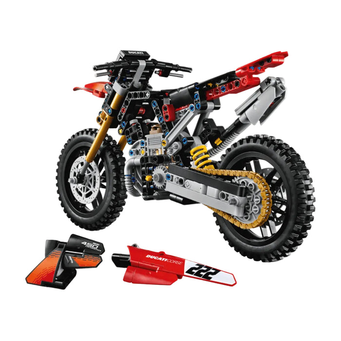 Lego Technic - Motocicleta Ducati Desmo450 MX, versiunea de uzina (42238)