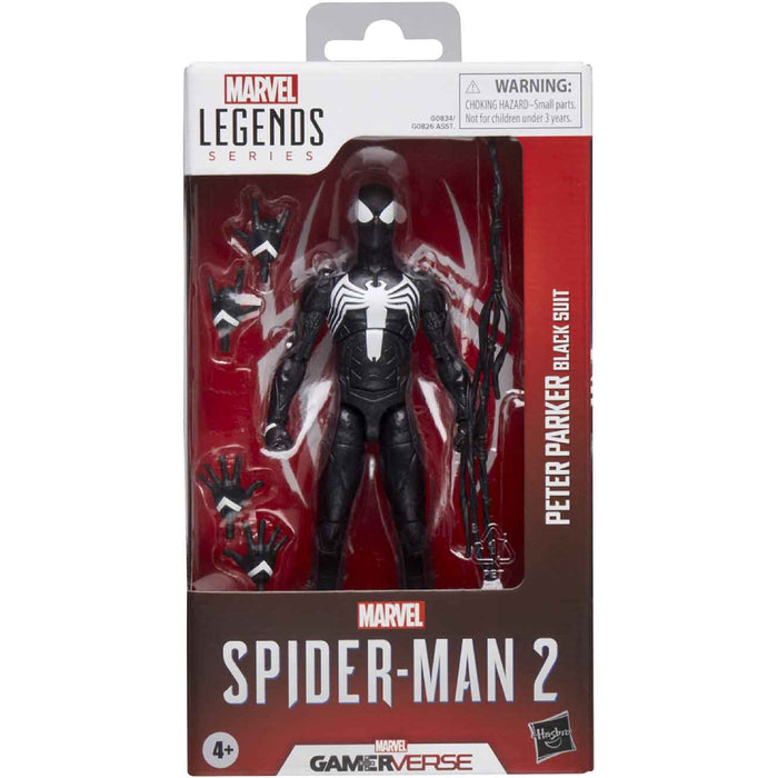 Figurina Articulata Spider-Man 2 Marvel Legends Gamerverse - Peter Parker (Black Suit) 15 cm