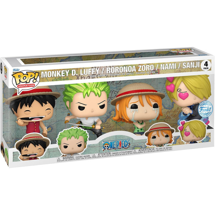 Set 4 Figurine Funko Pop Animation One Piece - Refresh (EMEA)
