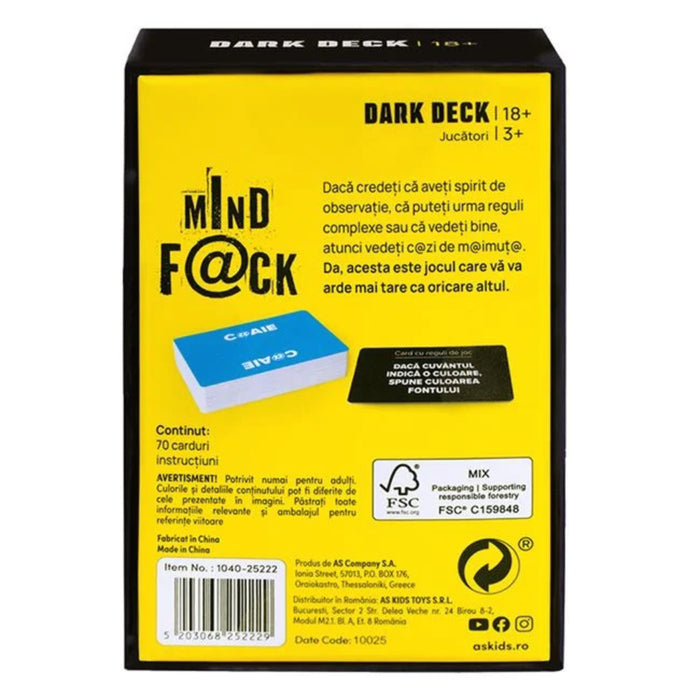 Joc de carti Dark Deck, Mind F@ck, limba romana