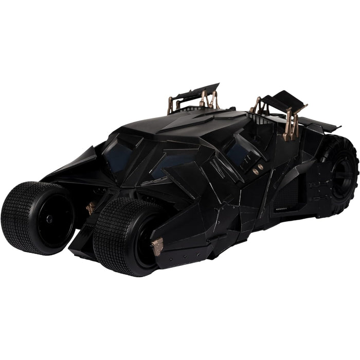 Set Figurina Articulata si Vehicul DC Multiverse Tumbler with Lucius Fox (The Dark Knight) (Gold Label)