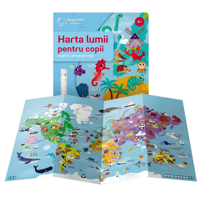 Raspundel Istetel Carte - Harta lumii pentru copii