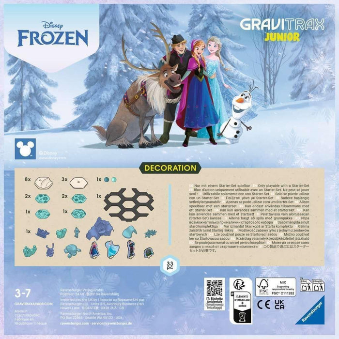 Gravitrax Junior - Joc de constructie Frozen Decorations, set de accesorii Regatul de Gheata