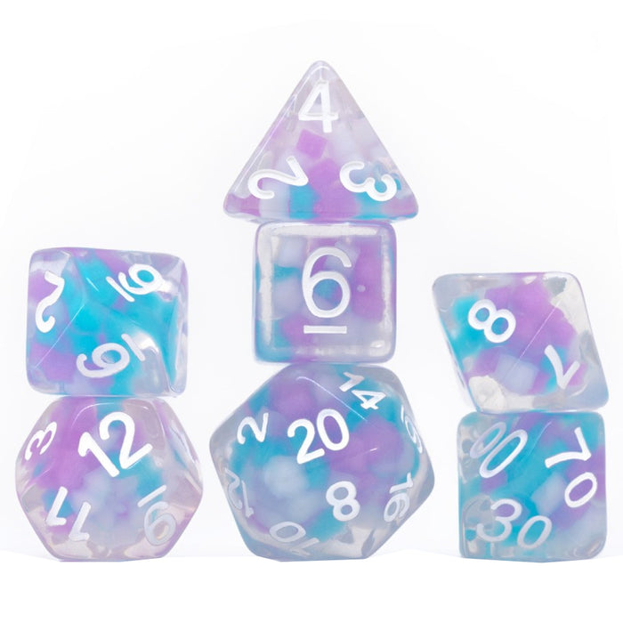 Set 7 Zaruri Sirius Dice - Cotton Candy Glowworm