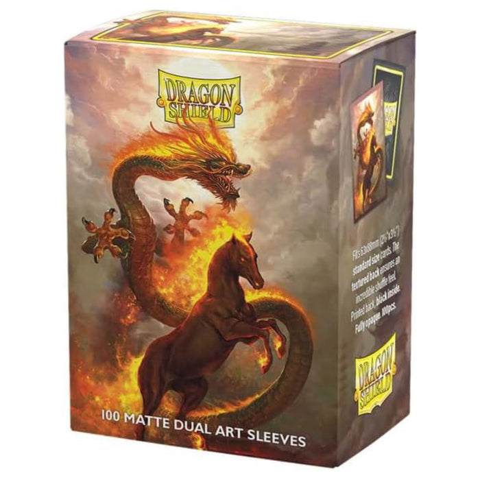 Sleeve-uri Dragon Shield Standard Dual Art - Fire Horse 2026 (100 buccati)