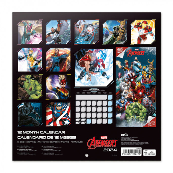 Calendar 2024 30x30 Marvel The Avengers