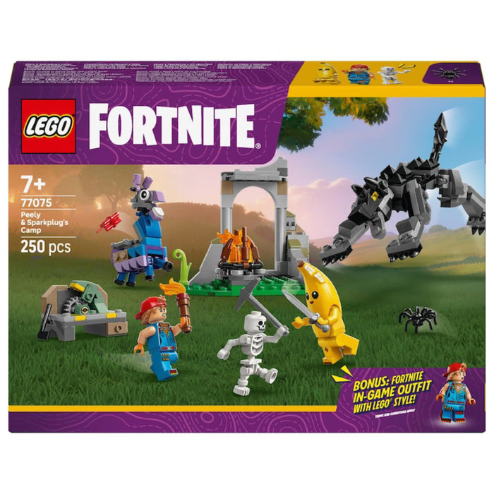 Lego Fortnite - Tabara lui Peely si Sparkplug (77075)