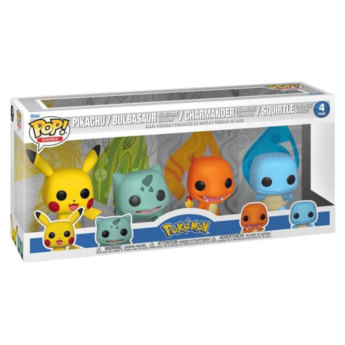 Set 4 Figurine Funko Pop Games Pokemon - Starters (EMEA)
