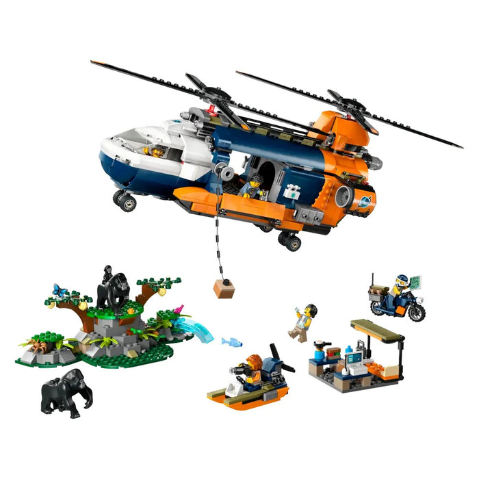 Lego City - Elicopterul unui explorator al junglei la tabara de baza 60437