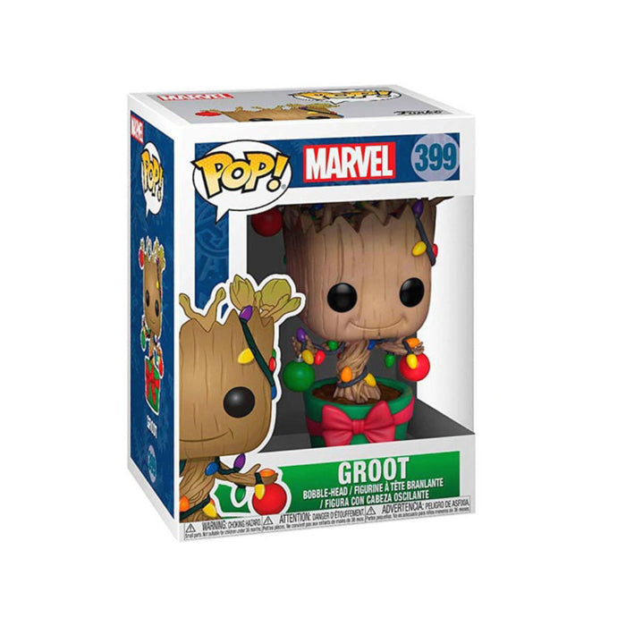 Figurina Funko Pop Marvel Holiday - Groot with Lights & Ornaments