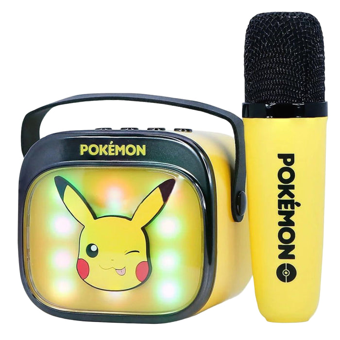Boxa portabila OTL Technologies - Pikachu PopSing Karaoke LED Speaker & Microphone, galben