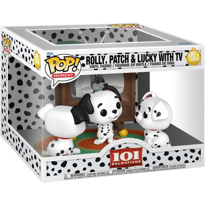 Figurina Funko POP Moment 101 Dalmatians - Rolly, Patch & Lucky with TV